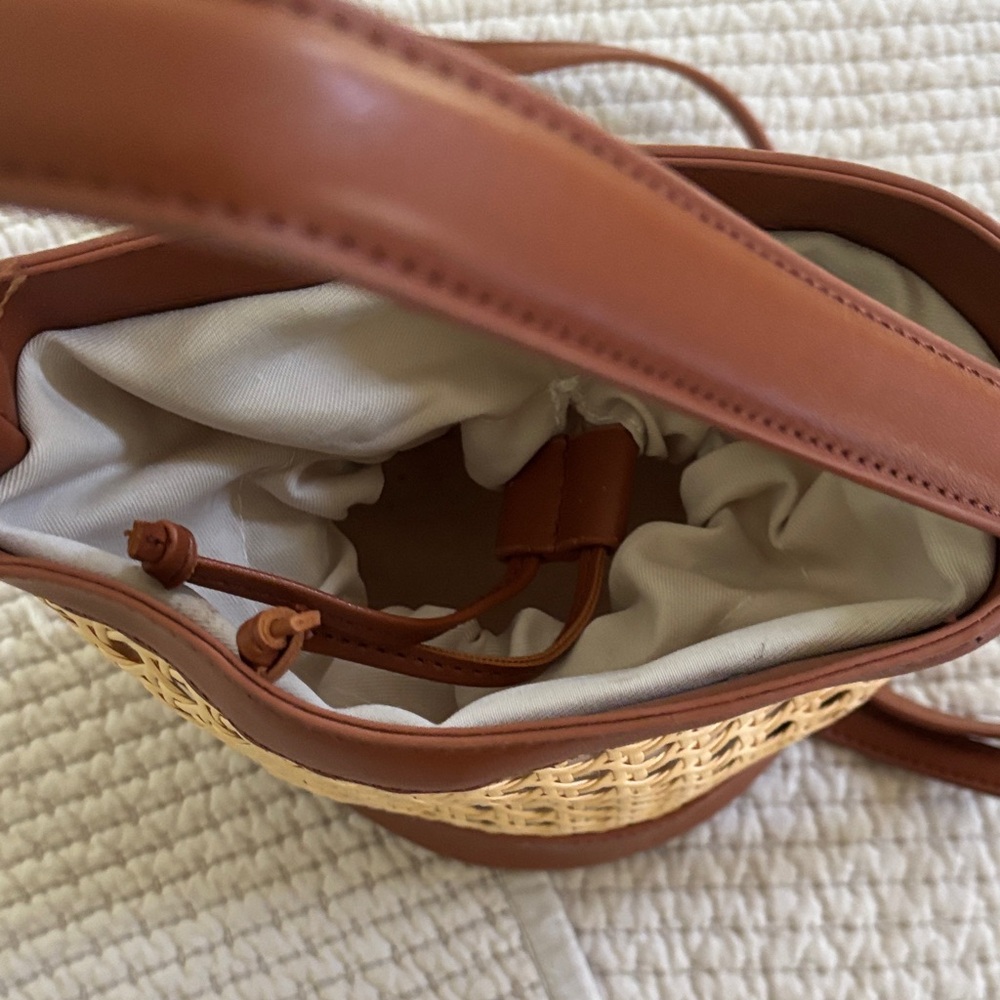 Brown and Tan Woven Women's Bag - Picture 2 of 6